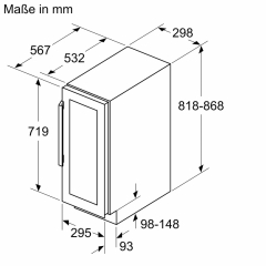 Siemens KU20WVHF0, iQ500, Einbau-Weinkhlschrank, 82 x 30 cm, EEK: F, mit 5 Jahren Garantie!