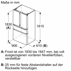 Siemens KF96RSBEA, iQ700, French-Door Khl-Gefrierkombination, Glasfront, 183 x 90.5 cm, Schwarz, EEK: E, mit 5 Jahren Garantie!