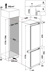 Bauknecht BKGIS 18S12, Einbau-Khl-Gefrierkombination, weiss, 178 cm, EEK: E, mit 5 Jahren Garantie!