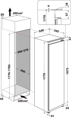 Bauknecht BKSI 18GS2, Einbau-Khlschrank mit Gefrierfach, weiss, 178 cm, EEK: E, mit 5 Jahren Garantie!