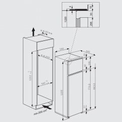 Privileg PRT 12S2, Einbau Khl- Gefrierkombination, 122 cm, EEK: E, mit 5 Jahren Garantie!