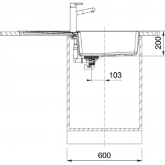 Franke Centro CNG 611-100 Fragranit DuraKleen Plus, Farbe Schiefergrau, 114.0715.512