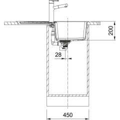 Franke Centro CNG 611-78 Fragranit DuraKleen Plus, Farbe Schiefergrau, 114.0715.514