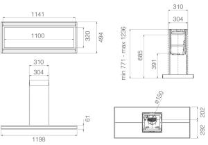 Elica ELEMENT ISL @ IXBL/A/120 Inselhaube Edelstahl, PRF0194158. Mit 5 Jahren Garantie!