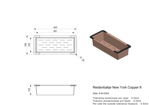 Reginox Restebecken New York, Farbe copper ll, R39182