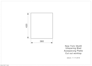 Reginox New York 34 x 40, Edelstahlsple, Farbe gun metal II, R39335