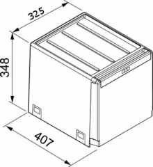 Franke Sorter Cube 40 2-fach Automatikauszug 134.0039.332, 10995