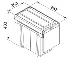 Franke Sorter Cube 30 2-fach Handauszug 134.0039.553, 10014