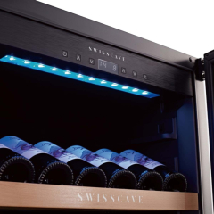 Swisscave WL355DF, 2-Zonen Weinkhlschrank 127 cm, 107 Flaschen, schwarz. Mit 5 Jahren Garantie!