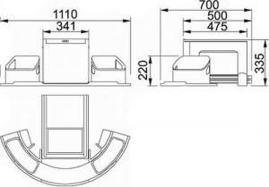 Franke Sorter Cube Eck 2-fach Handauszug 134.0055.286, 11002