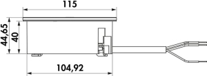 Naber Twist 2 Doppelsteckdose, rund, mit Schukosteckdosen, Einbausteckdosenelement, Schukosteckdose, edelstahlfarbig, 7053190