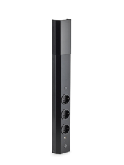 Naber Mira Wand small USB A/C, schwarz matt, Steckdosenelement, 3 x Schukosteckdose, 7053244