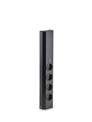 Naber Mira Wand small, schwarz matt, Aufbausteckdosenelement, 4 x Schukosteckdose, 7053245