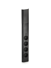Naber Mira Eck small 1, schwarz matt, Ecksteckdosenelement, 4 x Schukosteckdose, 7053237