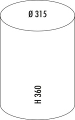 WESCO Rondo 2, wei, Schwenktechnik, Abfallsammler, 8011006