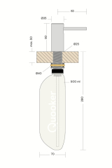 Quooker Nordic Seifenspender, Gunmetal, SDGME
