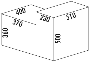 Naber Cox Base Q+ 360 S/370-2, anthrazit, Vollauszug, Frontauszugssystem, 20 l, 8013379