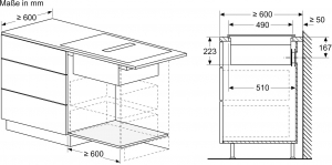 Neff V68YYXGA6, SET Induktionskochfeld mit Dunstabzug V68YYX4C0, 80 cm, Metallic Silver Z9802PFMY0 + Z861SB4 90 Flachkanalbogen, MIT 7 JAHREN GARANTIE