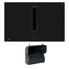 Neff V58NBSGA6, SET V58NBS1L0 Induktionskochfeld mit Dunstabzug, 80 cm, schwarz, rahmenlos + Z861SB4 90 Flachkanalbogen, mit 5 Jahren Garantie!