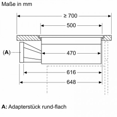 Neff V58NBSGA6, SET V58NBS1L0 Induktionskochfeld mit Dunstabzug, 80 cm, schwarz, rahmenlos + Z861SB4 90 Flachkanalbogen, mit 5 Jahren Garantie!
