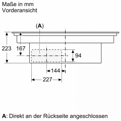 Neff V58NBSGA6, SET V58NBS1L0 Induktionskochfeld mit Dunstabzug, 80 cm, schwarz, rahmenlos + Z861SB4 90 Flachkanalbogen, mit 5 Jahren Garantie!
