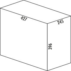 Naber Solo 3636, graphitgrau, Auszugstechnik fr Drehtren, Vollauszug, 20 l, 8011264
