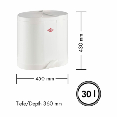 WESCO kosammler 170, wei, Futrittmechanismus, 30 l, 8011532