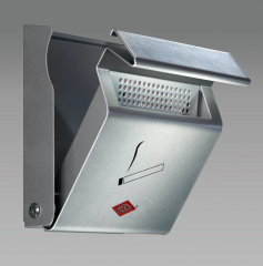 WESCO Wandascher, Outdoor, silber, abschliebar, Edelstahl, 8011700