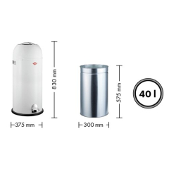 WESCO Kickmaster Maxi, rot, Futrittmechanismus, 40 l, 8011558
