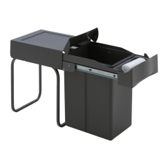 WESCO Einbauabfallsammler 30DT mit Ablageschale, Auszugstechnik fr Drehtren, oriongrau, 21 l,  8011621
