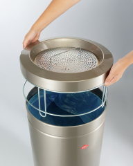 WESCO Big Ash, Standascher, neusilber, 120 l, 8011692