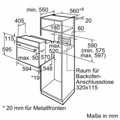 Constructa CH2M60060, Einbau-Herd zur Kombinantion mit einem Glaskeramik-Kochfeld, 60 x 60 cm, Schwarz, EEK: A, mit 5 Jahren Garantie!
