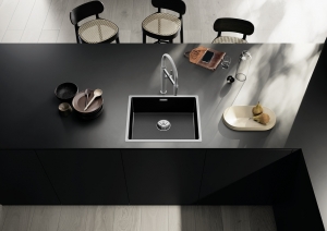 Einzelstck Blanco Claron 500-IF, Dark Steel, InFino Ablauf, 527836