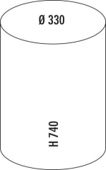 WESCO Standascher 50 mit Sieb und Einsatz, neusilber, Futrittmechanismus, 24 l, 8012185