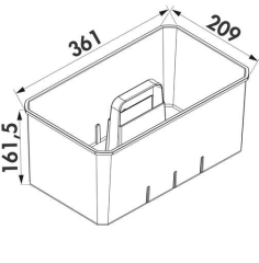Naber Cox Work Garden, Set-2, inkl. Kleinteilebox, 2 x U-Trenner/V-Trenner, Utensilienbox, 8012522