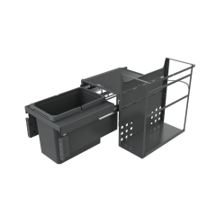 Naber Cox Base Q 360 S/400-1, anthrazit, Abfallsystem Frontauszug, Vollauszug, 22l, 8013347