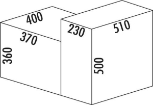 Naber Cox Base Q+ 360 S/370-1, anthrazit, Vollauszug, Frontauszugssystem, 22 l, 8013378