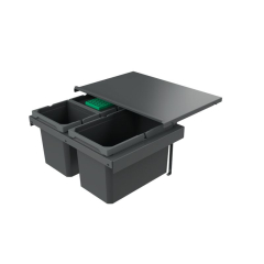 Naber Cox Stand-UP 280 S/600-3, mit Biodeckel, fr Vorhandene Auszge, Abfallsystem, hellgrau, 30 l, 8013391