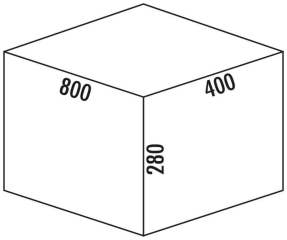 Naber Cox Stand-UP 280 S/800-3, fr Vorhandene Auszge, Abfallsystem, anthrazit, 44 l, 8013393