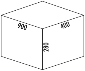 Naber Cox Stand-UP 280 S/900-4, ohne Biodeckel, fr Vorhandene Auszge, Abfallsystem, anthrazit, 46 l, 8013397