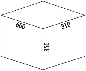 Naber Selectakit Cox Stand-UP 350 K/800-3, fr Vorhandene Auszge, anthrazit, 30,5 l, 8013421