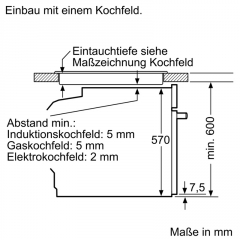 Siemens PQ212KAAB, SET iQ300 Einbauherd HE271ABB3 deep black inox + iQ300 Elektrokochfeld EA631GNA1E, EEK: A+, mit 5 Jahren Garantie!