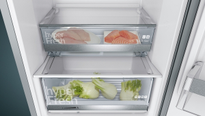 Siemens KG36EALCA, iQ500, Freistehende Khl-Gefrier-Kombination mit Gefrierbereich unten, 186 x 60 cm, Metall-Optik, EEK: C, mit 5 Jahren Garantie!