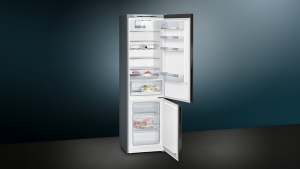 Siemens KG39E8XBA, iQ500, Freistehende Khl-Gefrier-Kombination mit Gefrierbereich unten, 201 x 60 cm, Gebrsteter schwarzer Stahl AntiFingerprint, EEK: B, mit 5 Jahren Garantie!