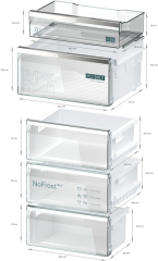 Siemens KG39NAICT, iQ500, Freistehende Khl-Gefrier-Kombination mit Gefrierbereich unten, 203 x 60 cm, Gebrsteter Stahl AntiFingerprint, Total noFrost, EEK: C, mit 5 Jahren Garantie!