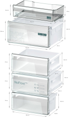 Siemens KG39NXICF, iQ300, Freistehende Khl-Gefrier-Kombination mit Gefrierbereich unten, 203 x 60 cm, Inox, Total noFrost, EEK: C, mit 5 Jahren Garantie!
