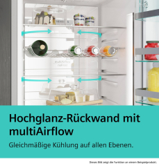 Siemens KG39NXICF, iQ300, Freistehende Khl-Gefrier-Kombination mit Gefrierbereich unten, 203 x 60 cm, Inox, Total noFrost, EEK: C, mit 5 Jahren Garantie!