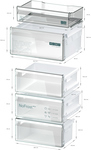 Siemens KG39NXXBF, iQ300, Freistehende Khl-Gefrier-Kombination mit Gefrierbereich unten, 203 x 60 cm, Gebrsteter schwarzer Stahl, AntiFingerprint, Total noFrost, EEK: B, mit 5 Jahren Garantie!
