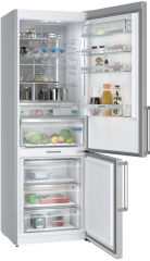 Siemens KG49NAICT, iQ500, Freistehende Khl-Gefrier-Kombination mit Gefrierbereich unten, 203 x 70 cm, Inox, antiFingerprint, Total noFrost, EEK: C, mit 5 Jahren Garantie!