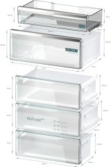 Siemens KG49NAICT, iQ500, Freistehende Khl-Gefrier-Kombination mit Gefrierbereich unten, 203 x 70 cm, Inox, antiFingerprint, Total noFrost, EEK: C, mit 5 Jahren Garantie!